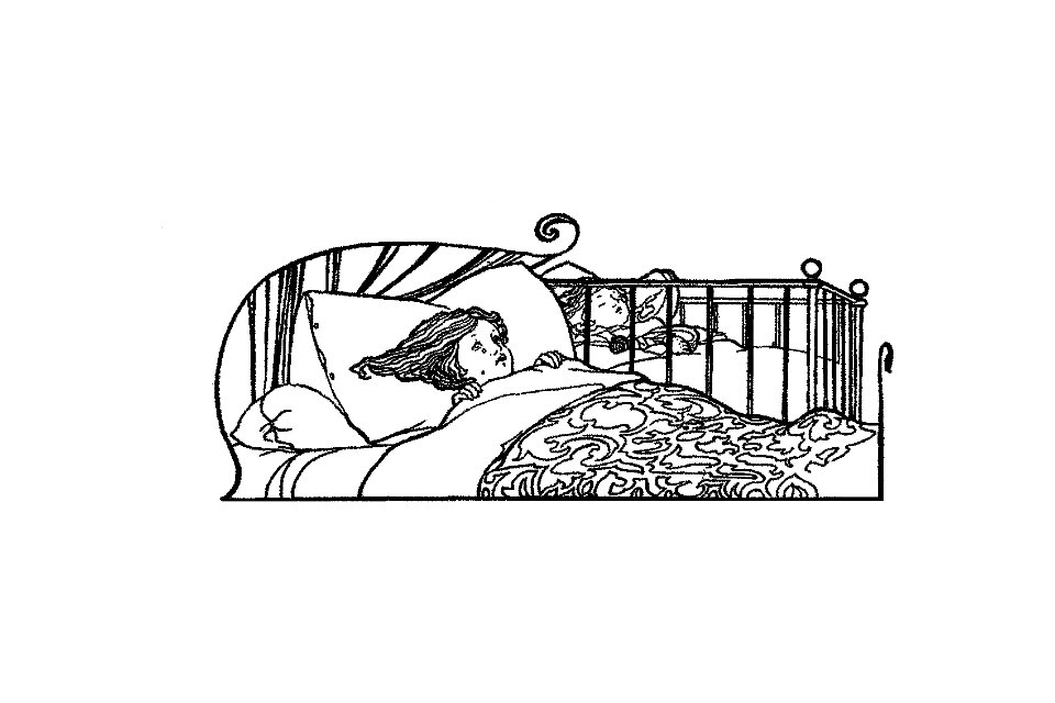 Bedtime from Verses for Grannie, Suggested by the Children illustrated by Dorothea A.H Drew (1899).