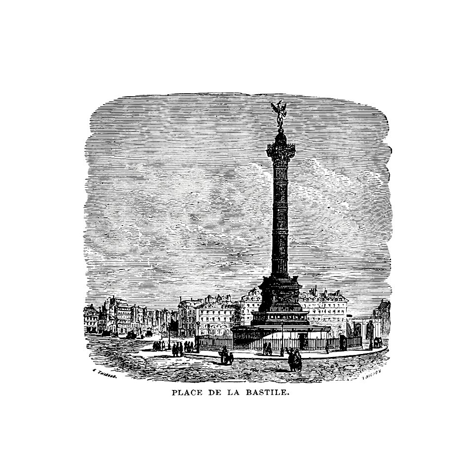 Bastile's place from Underground, Or Life Below The Surface. Incidents And Anecdotes Beyond The Light Of Day, Startling Adventures... Mines, And The Mode Of Working Them, Etc (1873).