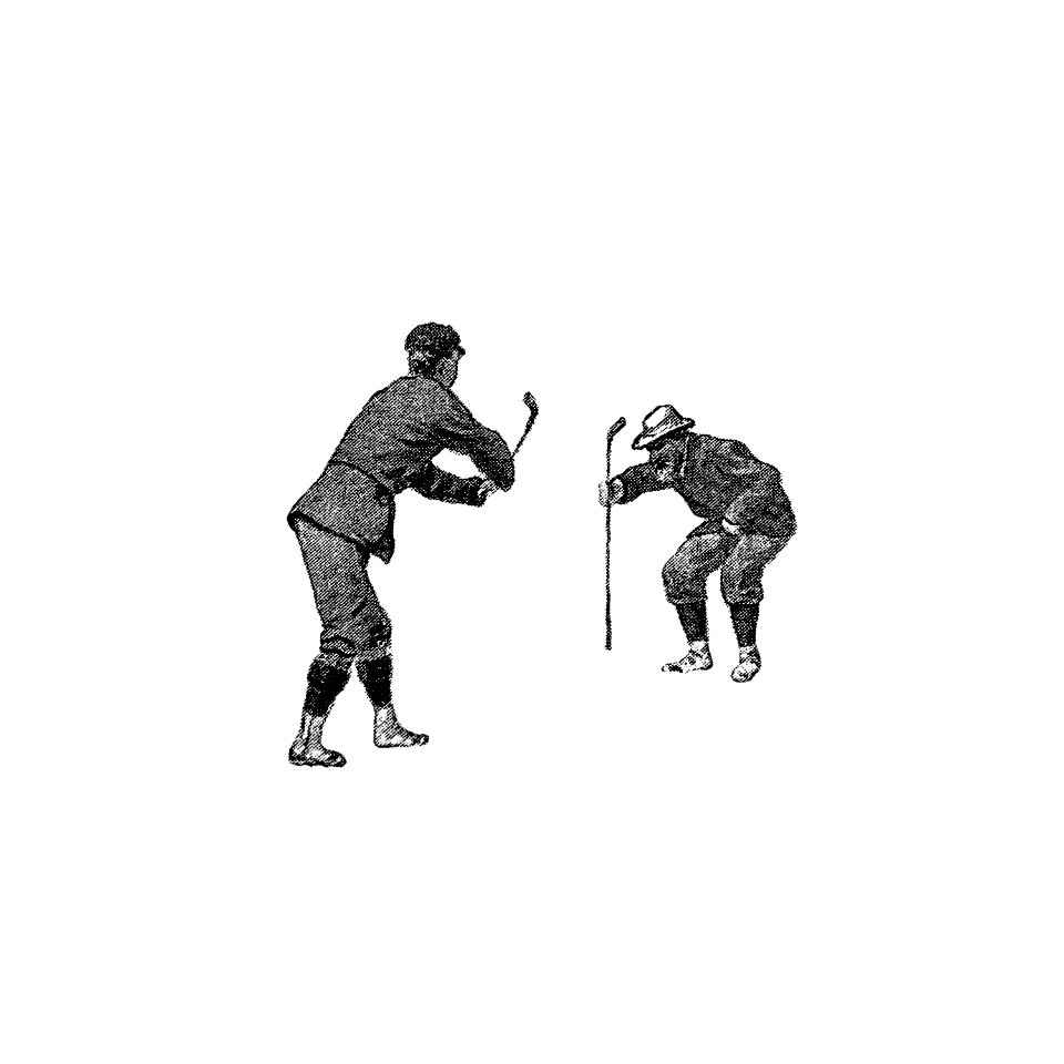 Golfer from Won At The Last Hole. A Golfing Romance published by Cassell & Co. (1893).. Free illustration for personal and commercial use.