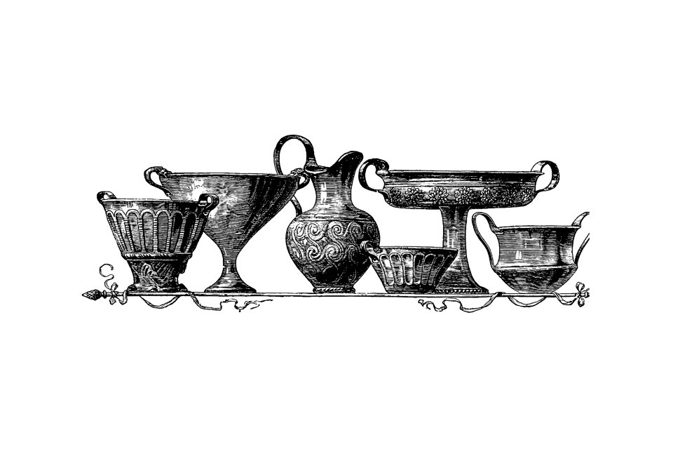 Traditional potteries from Nimrod In The North, Or Hunting And Fishing Adventures In The Artic Regions published by Cassell & Co. (1885).