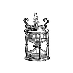 Egg timer from Philozoia: Or Moral Reflections on the Actual Condition of the Animal Kingdom, and on the Means of Improving the Same (1839) by Thomas Forster.. Free illustration for personal and commercial use.