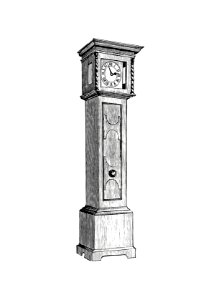 Penn's clock from The Historic Mansions And Buildings Of Philadelphia, With Some Notice Of Their Owners And Occupants by Thompson Westcott (1877).. Free illustration for personal and commercial use.