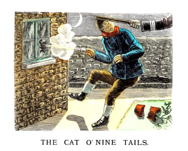 The Cat O'nine tails from Un-Natural History Not Taught In Bored Schools, etc published by Simpkin, Marshall & Co. (1883).. Free illustration for personal and commercial use.