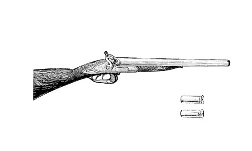 Shot gun published by Henry Herbert (1872).. Free illustration for personal and commercial use.