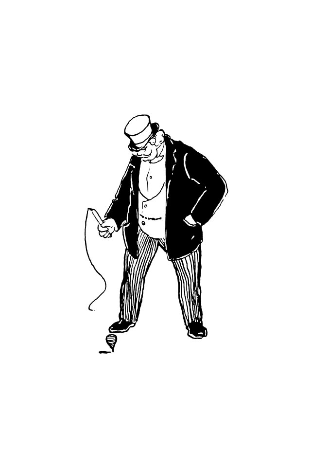 Man with a toy from Verses For Grannie. Suggested By The Children... Illustrated by Dorothea A.H Drew (1899).