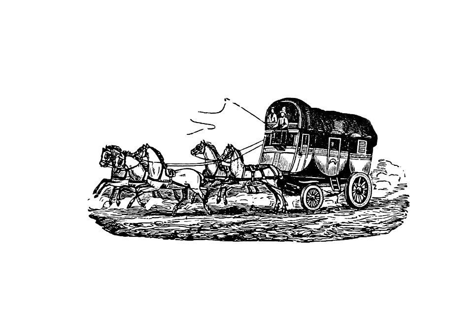 Horse carriage from Aris-Nine, Or Dream And Reality. Great Phantasmagoria (1861) published by Charles Simon Pascal Soullier.