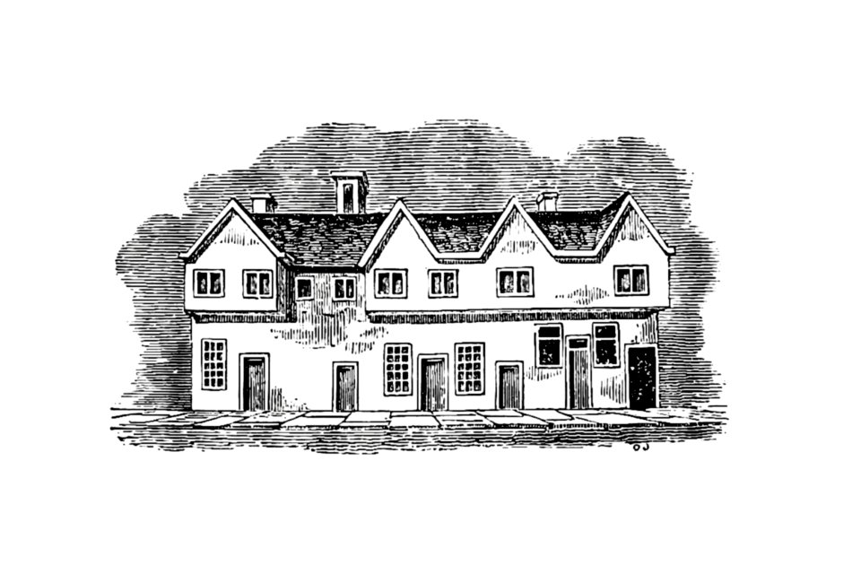 House from The History and Gazetteer of the County of Derby: Drawn Up from Actual Observation, and from the Best Authorities; Containing a Variety of Geological, Mineralogical, Commercial and Statistical Information (1829) published by Stephen Glover.