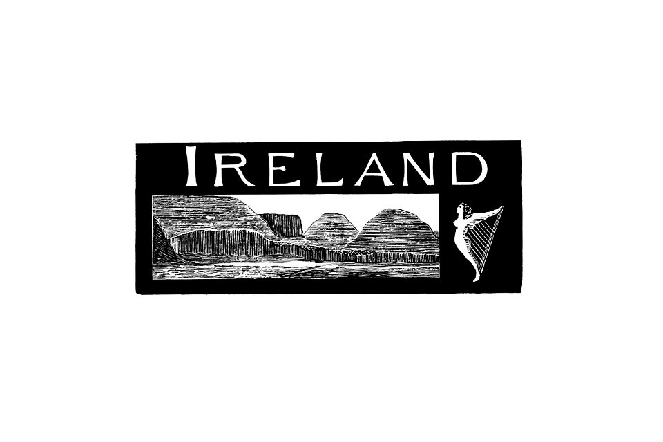 Ireland from The World: Round It and Over It (1881) published by Chester Glass.. Free illustration for personal and commercial use.