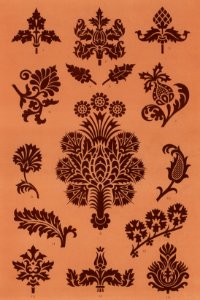Medieval pattern from The Practical Decorator and Ornamentist (1892) by G.A Audsley and M.A. Audsley. Digitally enhanced from our own original first edition of the publication.. Free illustration for personal and commercial use.