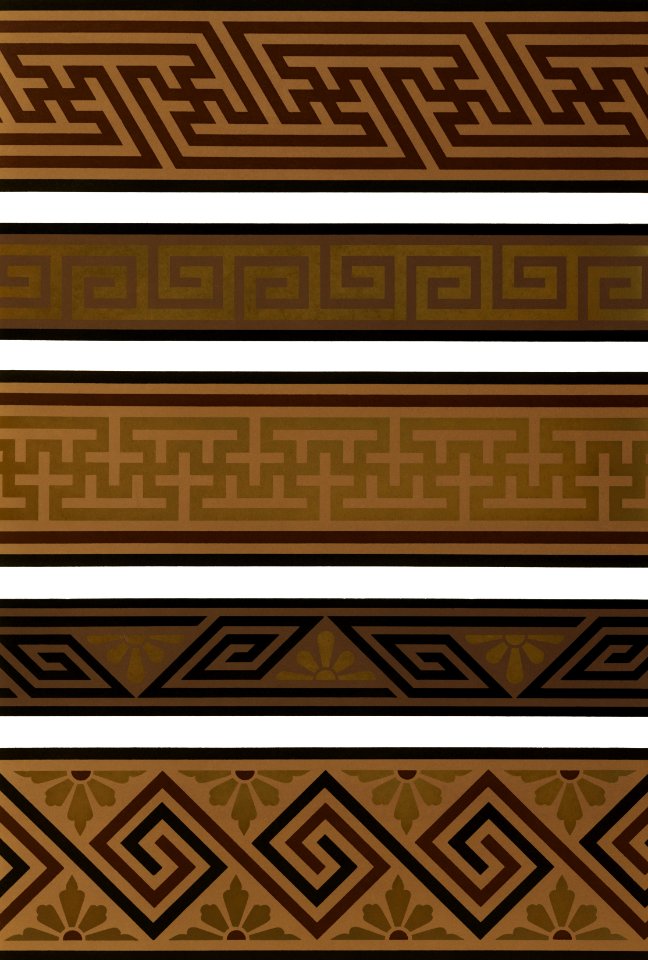 Vintage Japanese pattern from The Practical Decorator and Ornamentist (1892) by G.A Audsley and M.A. Audsley. Digitally enhanced from our own original first edition of the publication.