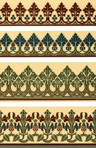 Medieval pattern from The Practical Decorator and Ornamentist (1892) by G.A Audsley and M.A. Audsley. Digitally enhanced from our own original first edition of the publication.. Free illustration for personal and commercial use.