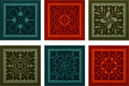 Medieval pattern from The Practical Decorator and Ornamentist (1892) by G.A Audsley and M.A. Audsley. Digitally enhanced from our own original first edition of the publication.. Free illustration for personal and commercial use.