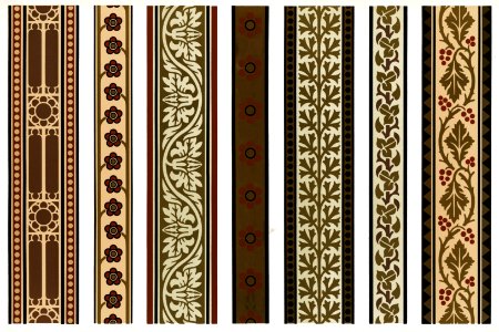 Medieval pattern from The Practical Decorator and Ornamentist (1892) by G.A Audsley and M.A. Audsley. Digitally enhanced from our own original first edition of the publication.