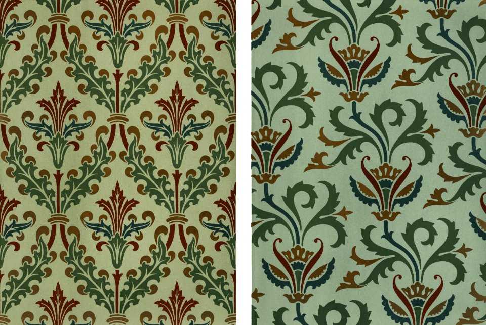 Medieval pattern from The Practical Decorator and Ornamentist (1892) by G.A Audsley and M.A. Audsley. Digitally enhanced from our own original first edition of the publication.