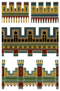 Gothic ornamental elements from The Practical Decorator and Ornamentist (1892) by G.A Audsley and M.A. Audsley. Digitally enhanced from our own original first edition of the publication.. Free illustration for personal and commercial use.