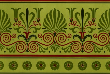 Greek pattern from The Practical Decorator and Ornamentist (1892) by G.A Audsley and M.A. Audsley. Digitally enhanced from our own original first edition of the publication.. Free illustration for personal and commercial use.