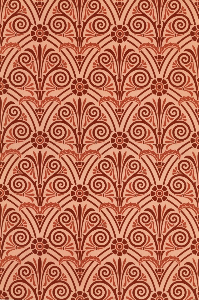 Antique Greek pattern from The Practical Decorator and Ornamentist (1892) by G.A Audsley and M.A. Audsley. Digitally enhanced from our own original first edition of the publication.. Free illustration for personal and commercial use.