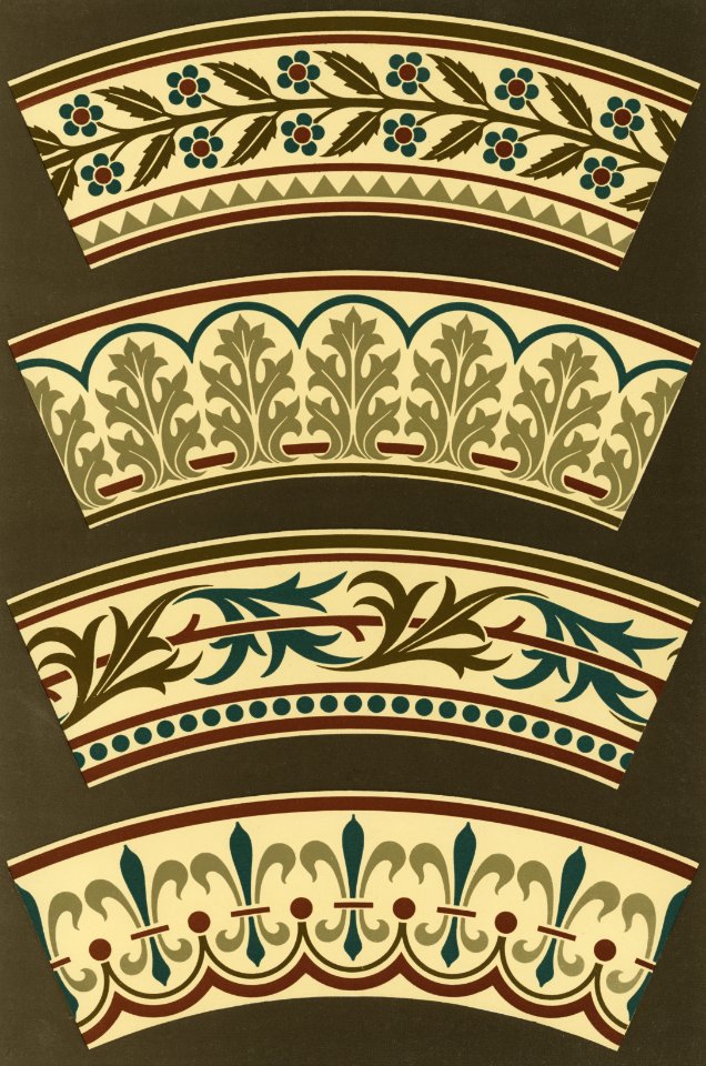 Renaissance pattern from The Practical Decorator and Ornamentist (1892) by G.A Audsley and M.A. Audsley. Digitally enhanced from our own original first edition of the publication.