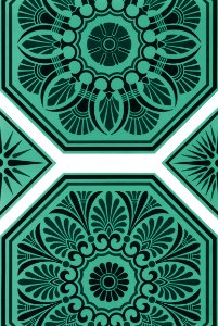 Greek antique pattern from The Practical Decorator and Ornamentist (1892) by G.A Audsley and M.A. Audsley. Digitally enhanced from our own original first edition of the publication.. Free illustration for personal and commercial use.
