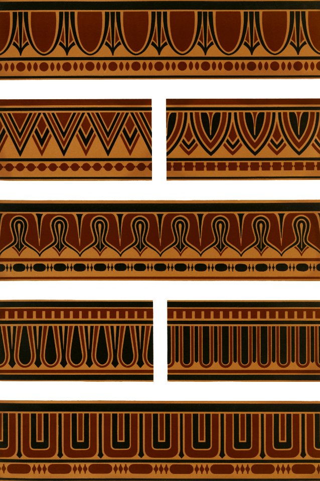 Antique Greek pattern from The Practical Decorator and Ornamentist (1892) by G.A Audsley and M.A. Audsley. Digitally enhanced from our own original first edition of the publication.. Free illustration for personal and commercial use.