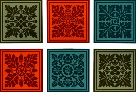 Floral pattern from The Practical Decorator and Ornamentist (1892) by G.A Audsley and M.A. Audsley. Digitally enhanced from our own original first edition of the publication.. Free illustration for personal and commercial use.