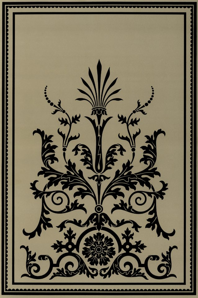 Renaissance pattern from The Practical Decorator and Ornamentist (1892) by G.A Audsley and M.A. Audsley. Digitally enhanced from our own original first edition of the publication.