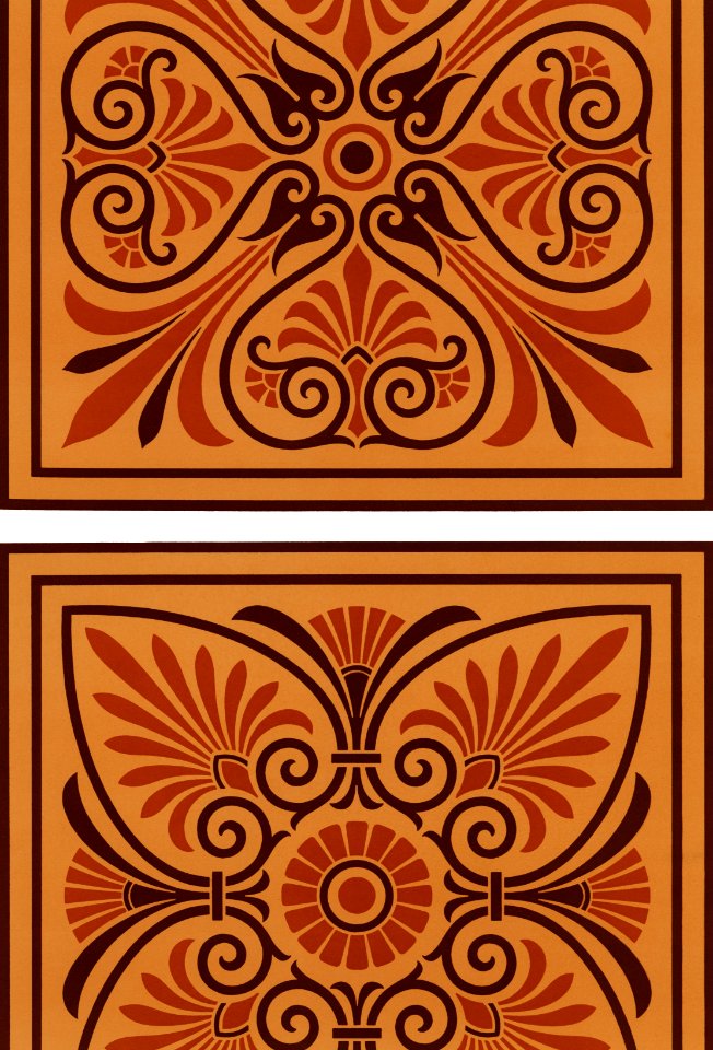 Greek pattern from The Practical Decorator and Ornamentist (1892) by G.A Audsley and M.A. Audsley. Digitally enhanced from our own original first edition of the publication.