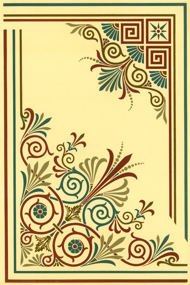 Greek ornamental pattern from The Practical Decorator and Ornamentist (1892) by G.A Audsley and M.A. Audsley. Digitally enhanced from our own original first edition of the publication.. Free illustration for personal and commercial use.