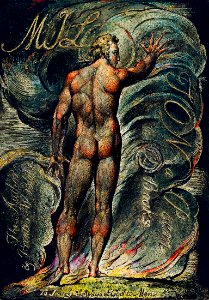 Frontispiece illustration from Milton: a Poem, To Justify the Ways of God to Men by William Blake(1752-1827).. Free illustration for personal and commercial use.