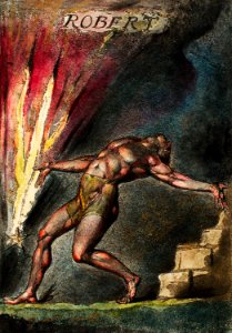 Robert illustration from Milton: a Poem, To Justify the Ways of God to Men by William Blake (1752-1827).