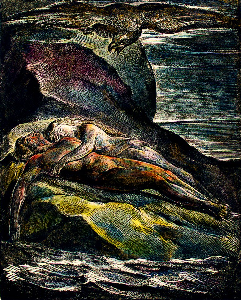 The eagle illustration from Milton: a Poem, To Justify the Ways of God to Men by William Blake(1752-1827).