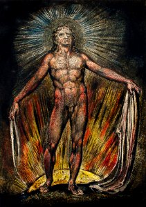 The robe of the promise illustration from Milton: a Poem, To Justify the Ways of God to Men by William Blake (1752-1827).. Free illustration for personal and commercial use.