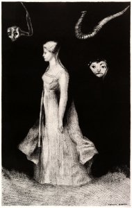 Haunting (1893—1894) by Odilon Redon.. Free illustration for personal and commercial use.