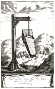 The coffin of Ledenberg to the gallows (1619) by anonymous.. Free illustration for personal and commercial use.