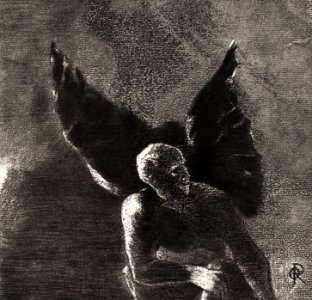 Glory and Praise To You, Satan, In the Heights of Heaven, Where You Reigned, and in the Depths of Hell, Where, Vanquished, You Dream In Silence (1890) by Odilon Redon.. Free illustration for personal and commercial use.