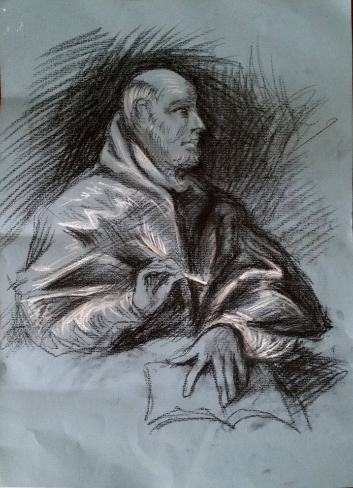 Drawing at the National Gallery of Art - Saint Ildefonso (20151205a)