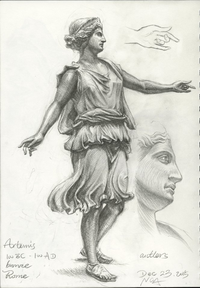 Drawing at the National Gallery of Art - Artemis (20151223)