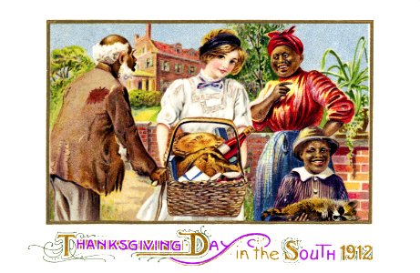 Thanksgiving in the South 1912. Free illustration for personal and commercial use.