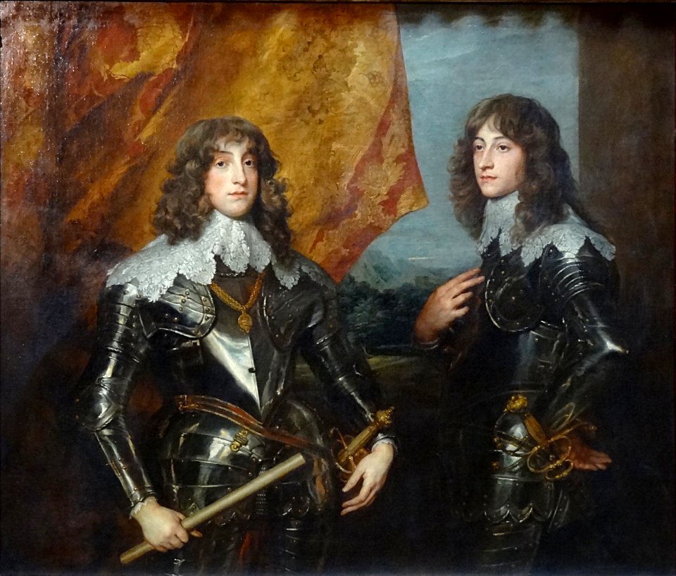 "Portrait de Charles-Louis et de son frère Robert, de la principauté du Palatinat", dit "Les princes palatins". Antoon van Dyck, 1637. Musée du Louvre.