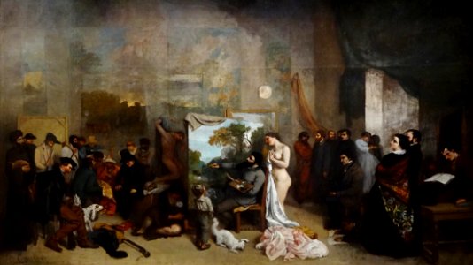 "L'atelier du peintre", Gustave Courbet, 1855.