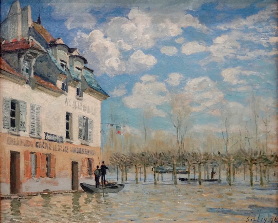 "L'inondation à Port-Marly", Alfred Sisley, 1876.