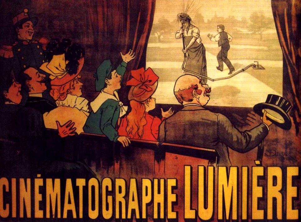 Locandina pubblicitaria per il cinematografo dei Lumière