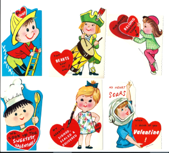 Vintage Valentines. Free illustration for personal and commercial use.