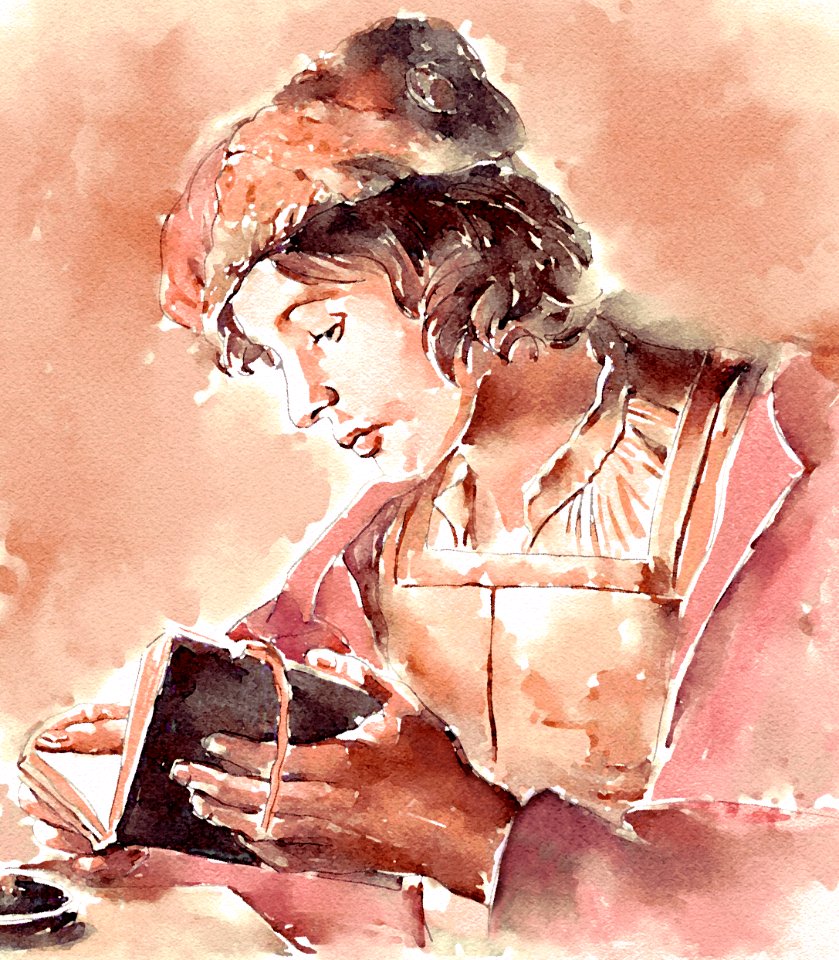 "Young man reading"