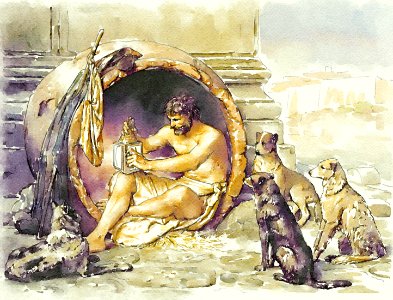 "Diogenes the Cynic". Free illustration for personal and commercial use.
