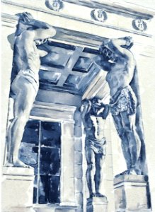 "Portico with Atlantes". Free illustration for personal and commercial use.