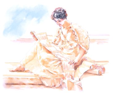 "Reading ancient Roman poetry". Free illustration for personal and commercial use.