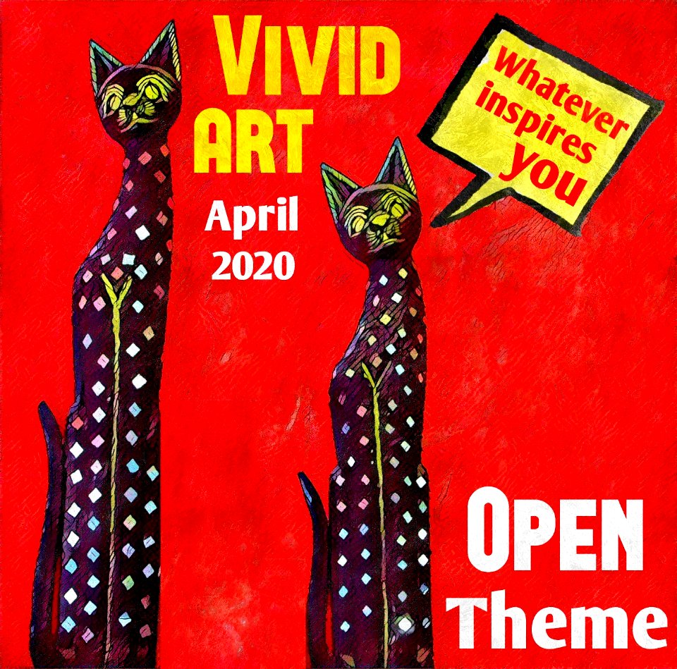 "Open Theme" - Vivid Art group April 2020 contest stamp