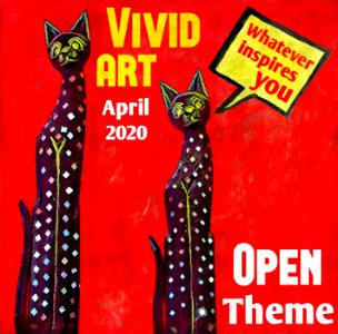 "Open Theme" - Vivid Art group April 2020 contest stamp