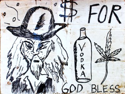 STREET BEGGAR SIGN